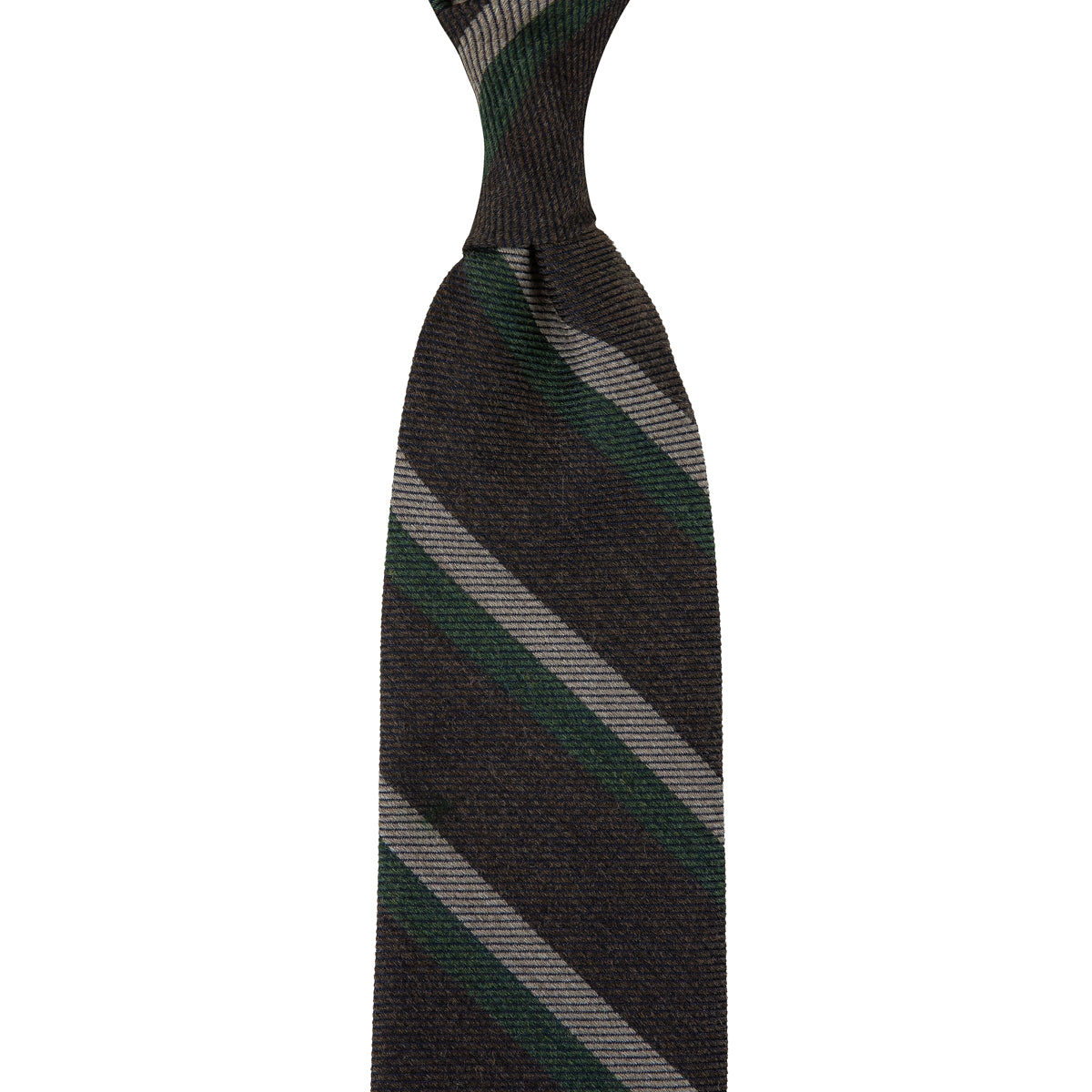 Japanese Striped Wool Bespoke Tie