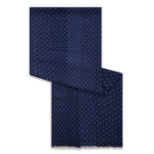 Spot Stripe Reversible Wool Silk Cashmere Scarf