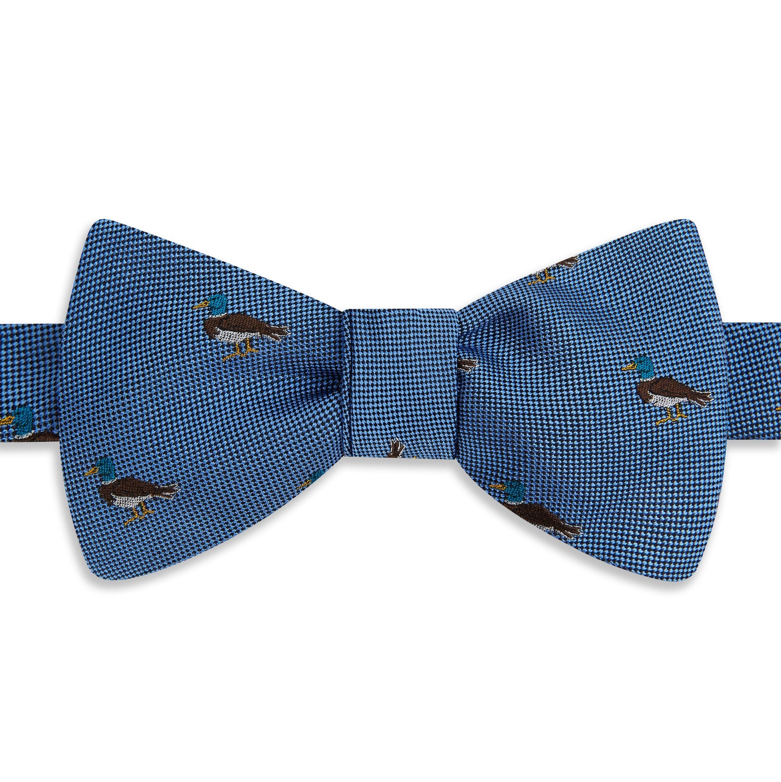 Pale Blue Duck Woven Silk Bow Tie