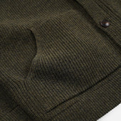 Ultra Heavyweight Collar Cardigan Green