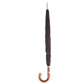 Dark Grey Umbrella With Chestnut Crook