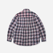 Uneven Checked Shirt Pink