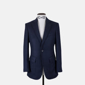 Notch Lapel Jacket in Navy Tweed