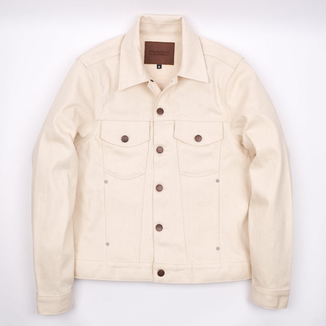 Classic Denim Jacket 14 ounce Natural Ecru