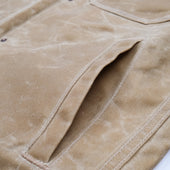 Riders Jacket Waxed Canvas Tumbleweed Red Interior