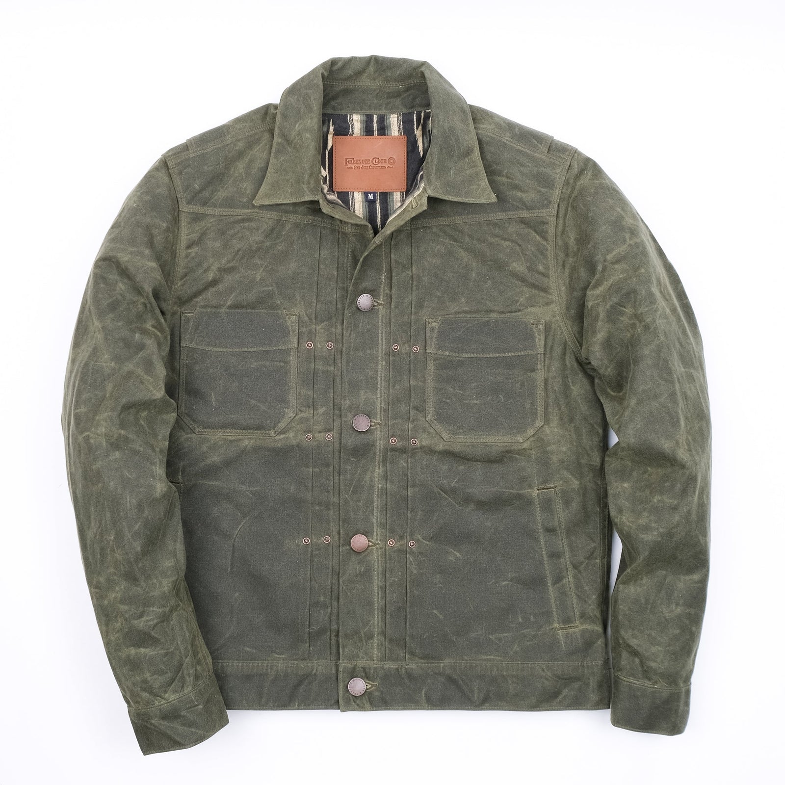 Riders Jacket Waxed Canvas Olive