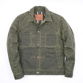 Riders Jacket Waxed Canvas Olive