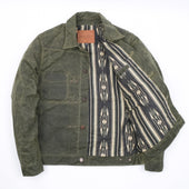 Riders Jacket Waxed Canvas Olive