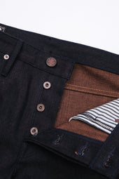 Avila Slim Taper 16 ounce Indigo Brown Denim
