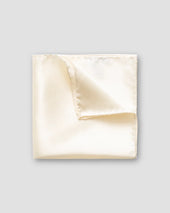 Off white silk pocket square