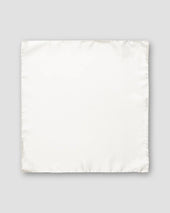 Off white silk pocket square