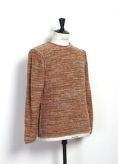Varied Stripe Merino Cashmere Tunic Sweater Clementine