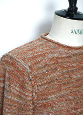 Varied Stripe Merino Cashmere Tunic Sweater Clementine