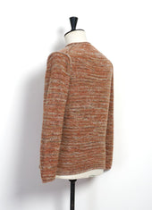 Varied Stripe Merino Cashmere Tunic Sweater Clementine