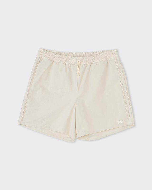 Vented Drawstring Shorts, Oyster
