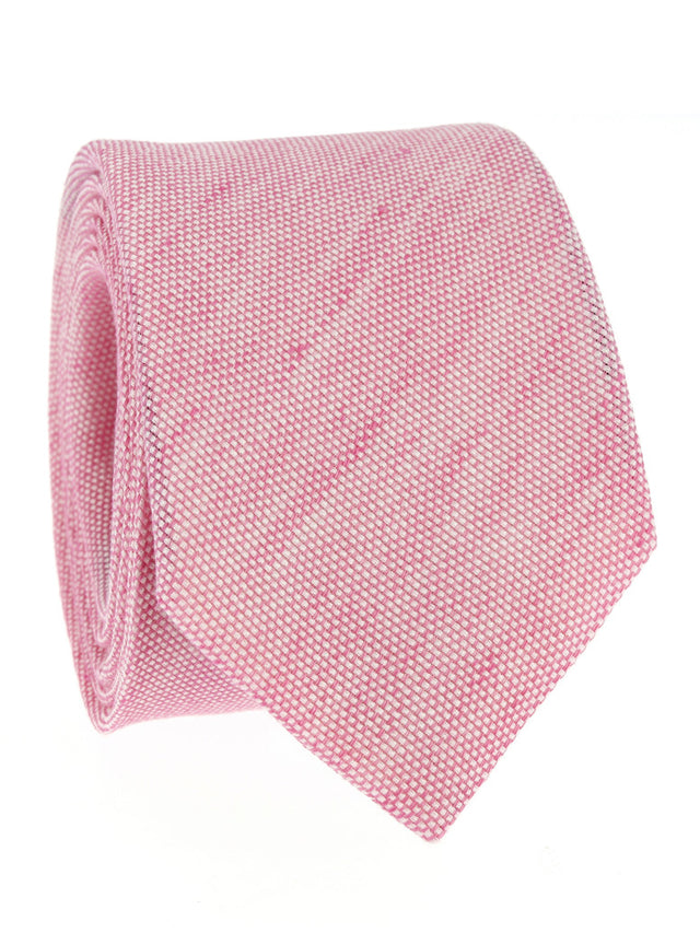 Pink linen and cotton Verone tie