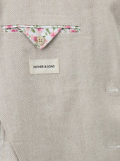 Veste Regular En Coton Et Lin Beige Clair