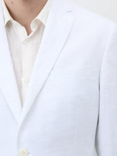 Veste Coordonnable Regular En Lin Blanc