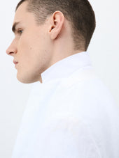 Veste Coordonnable Regular En Lin Blanc
