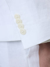 Veste Coordonnable Regular En Lin Blanc