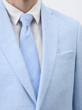 Veste Coordonnable Slim En Lin Et Coton Bleu Ciel