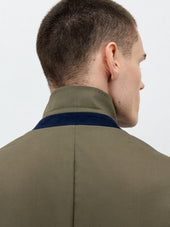 Veste Coordonnable Regular En Coton Stretch Kaki