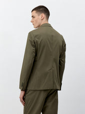 Veste Coordonnable Regular En Coton Stretch Kaki