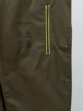 Veste Coordonnable Regular En Coton Stretch Kaki