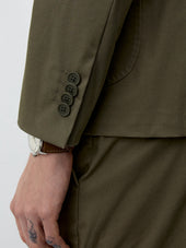 Veste Coordonnable Regular En Coton Stretch Kaki