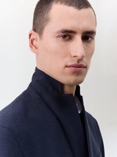 Veste Regular En Polyester Recycl Bleu Marine Parementure Amovible