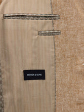 Veste Coordonnable Slim En Lin Et Coton Beige Clair