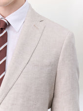 Veste Coordonnable Regular En Lin Beige