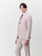 Veste coordonnable regular en lin beige