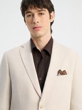 Veste Coordonnable Regular En Lin Et Coton Beiges