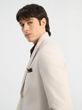 Veste Coordonnable Regular En Lin Et Coton Beiges