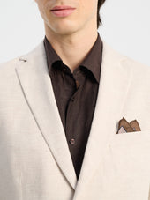 Veste Coordonnable Regular En Lin Et Coton Beiges