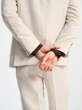 Veste Coordonnable Regular En Lin Et Coton Beiges
