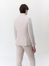 Veste Coordonnable Crois E Regular En Lin Beige