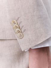 Veste Coordonnable Crois E Regular En Lin Beige