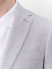 Veste Regular En Lin Et Coton Gris