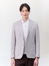 Veste regular en lin et coton gris