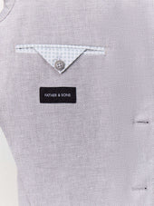 Veste Regular En Lin Et Coton Gris
