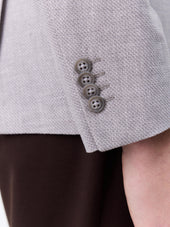 Veste Regular En Lin Et Coton Gris