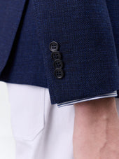 Veste Regular En Laine M Lang E Bleu Indigo