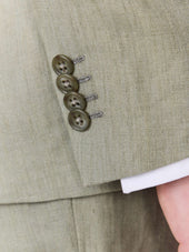 Veste Coordonnable Regular En Lin Kaki