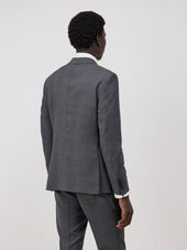 Veste De Costume Regular En Laine Grise Prince De Galles