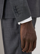 Veste De Costume Regular En Laine Grise Prince De Galles