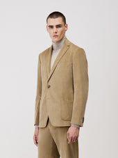 Veste coordonnable Regular en velours côtelé camel