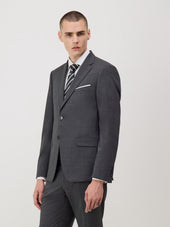 Veste de costume voyage Regular en laine Marzotto unie grise