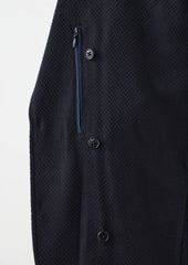 Veste Casual Regular En Coton Bio Et Polyamide Recycl Unis Bleu Marine Parementure Capuche